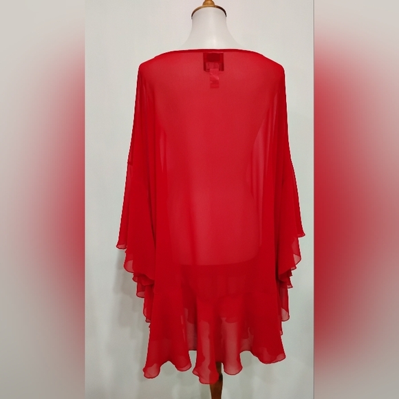 VERY VOLLBRACH SHEER POLY CHIFFON OVER PIECE - Picture 4 of 7